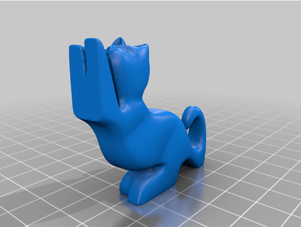 jean gordon's carving cat bookend flat bottom fff printing blargedy 3d print model - Mito3D