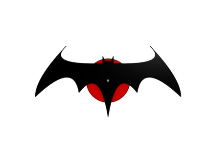 Flammpunkt inspiriert Batman Emblem schlanker 3d print model - Mito3D