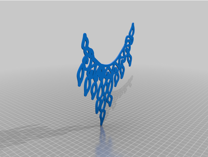 dangle leaf statement necklace thejewelleryjoint 3d print model - Mito3D