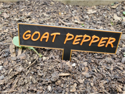 goat pepper garden sign boredrecreator 3d print model - Mito3D