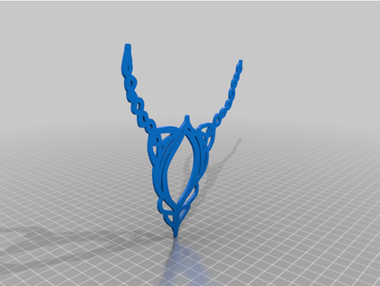 elfo folha lâmina colar joalheria 3d print model - Mito3D