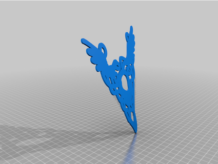 kanatlı Beyan kolye kuyumculuk 3d print model - Mito3D