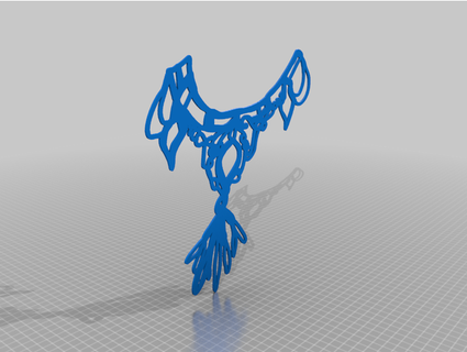feather fringed neck piece thejewelleryjoint 3d print model - Mito3D