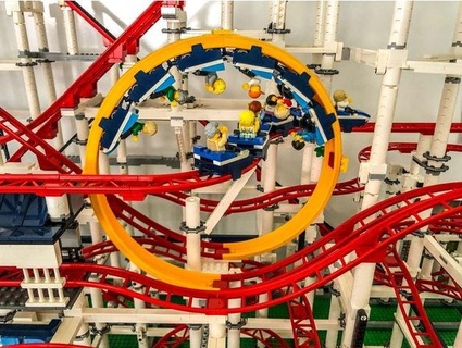 lego compatible roller coaster looping scars85 3d print model - Mito3D