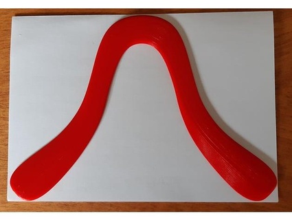 kartpostal boyut bumerang eklem 3d print model - Mito3D
