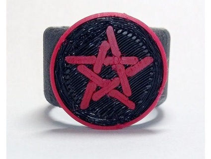 pentagrama anel contagem 3d print model - Mito3D