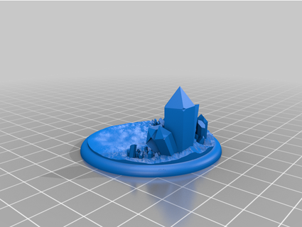 cristal base paquete tejón arte 3d print model - Mito3D