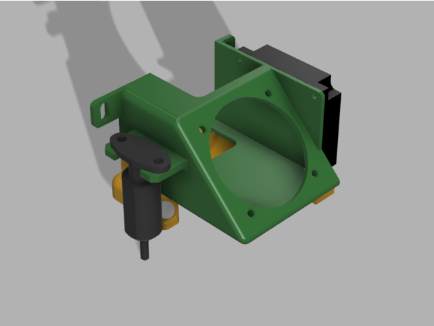 tronxy xy3 hotend housing duct qystan 3D print model - Mito3D