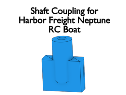 drive shaft coupling harbor freight neptune rc boat smilingimpact 3d print model - Mito3D