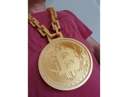 bitcoin bloquear cadena detallado mariquita 3d print model - Mito3D