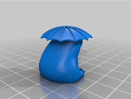 fred frog wearing umbrella hat pr0lixity 3d print model - Mito3D