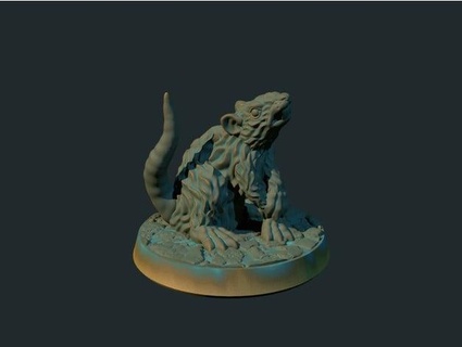giant rat supportless fdm friendly briteminis 3d print model - Mito3D