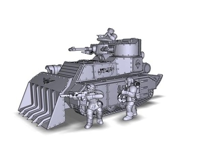 light tank twin turret nibelung - mk-ii siegfried karskin 3d print model - Mito3D
