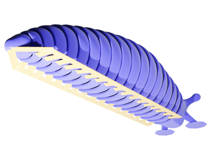 friendly articulated slug ezbrim teque5 3d print model - Mito3D