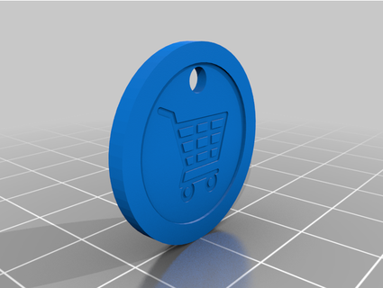 moneda carrito supermarket coin gworks3d 3d print model - Mito3D