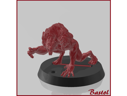 blood bowl werewolf bastol 3d print model - Mito3D