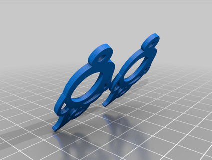 papel dobrando estilo brincos joalheria 3d print model - Mito3D