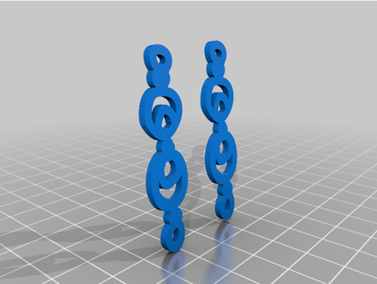 dangle chain link loop earrings thejewelleryjoint 3d print model - Mito3D