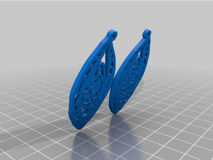 cool quilling style teardrop earrings thejewelleryjoint 3d print model - Mito3D