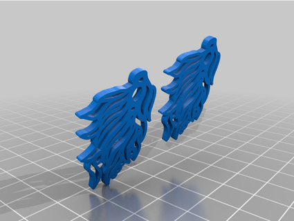 funky feather earrings thejewelleryjoint 3d print model - Mito3D
