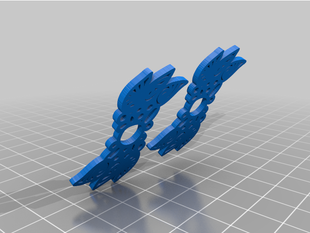 froussard tropical boucles d'oreilles lajoaillerie 3D print model - Mito3D