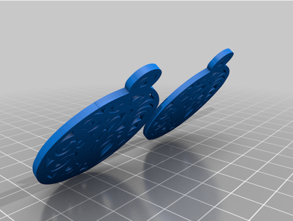 acolchoado aro brincos joalheria 3d print model - Mito3D