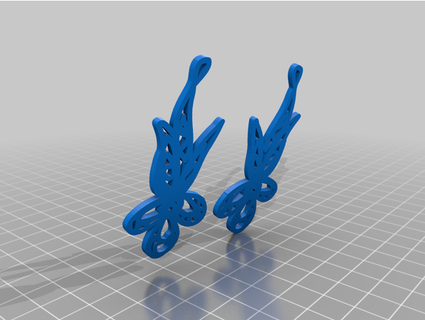 tangled quilled earrings thejewelleryjoint 3d print model - Mito3D