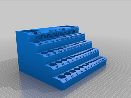 bench top socket organizer silvertopcat 3d print model - Mito3D