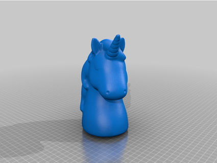 unicorn head generated revopoint pop 3d print model - Mito3D