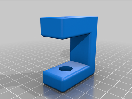 laptop under-desk mount 24mm vertical clearance realdavidmckee 3d print model - Mito3D