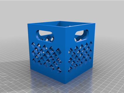 simple milk crate jflaha 3d print model - Mito3D