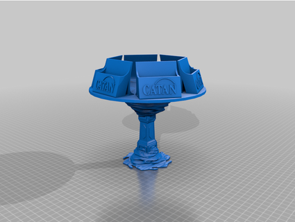 round catan card holder pedestal zenliev 3d print model - Mito3D