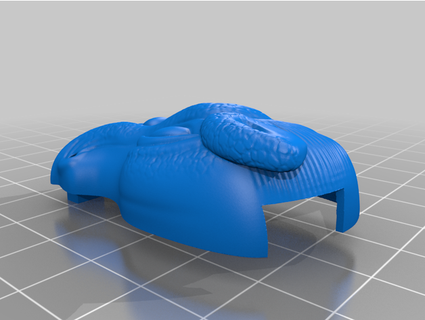Ejderha baş heykel diş fırçası şapka pcn3dprinting 3d print model - Mito3D
