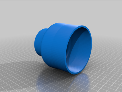 100mm 58mm polvere tubo flessibile adattatore swilli38 3d print model - Mito3D