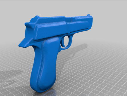 pistol toy generated revopoint pop 3d print model - Mito3D