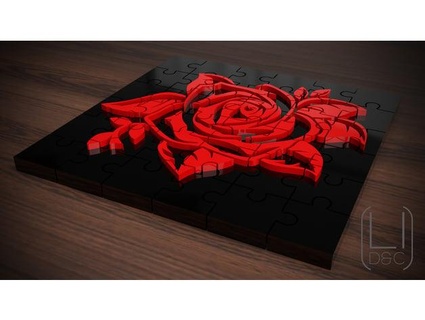 rompecuzas 3d rosa Rosa rompecabezas laurainnesdg 3d print model - Mito3D