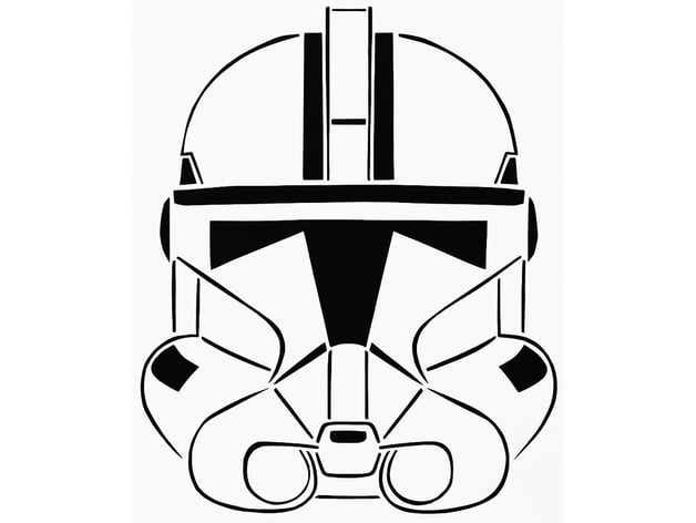 clone trooper helmet stencil longquang 3D print model - Mito3D