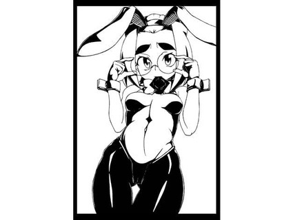anime bunny girl stencil longquang 3d print model - Mito3D