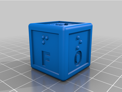 braille boggle lettre cubes plateau Léonah 3d print model - Mito3D