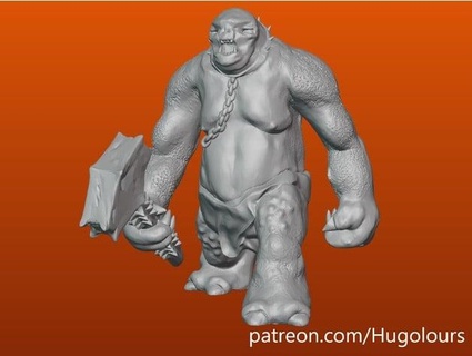 cave troll hugolours 3d print model - Mito3D