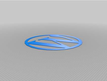 wordpress logo donnydev 3d print model - Mito3D
