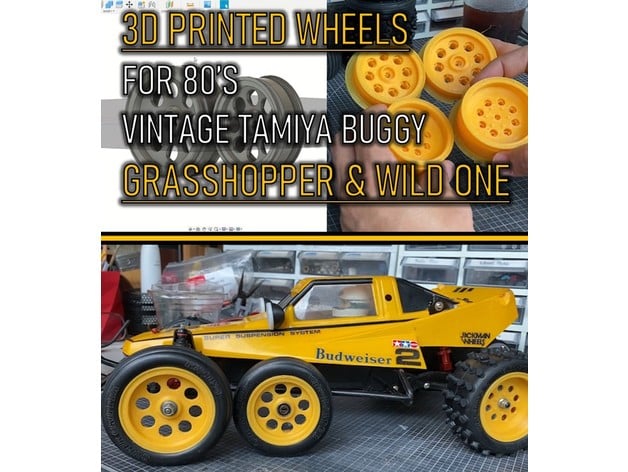 wheels tamiya grasshopper & wild one miniguy71 3D print model - Mito3D