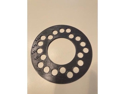 5 lug wheel bolt pattern template stecy 3d print model - Mito3D