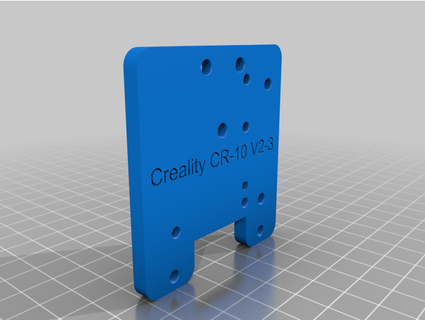 mutant creality cr-10 v2 v3 stock fan mount mcclarydesign 3d print model - Mito3D