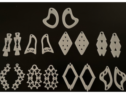 laser cutting earring collection jchun444 3d print model - Mito3D