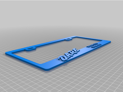 dare program plate frames beniscooking  3d print model - Mito3D