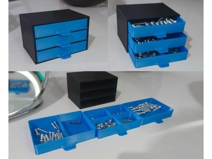 parts tray drawers x3 jacky3131 3d print model - Mito3D