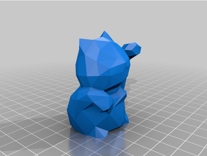 faible poly chanceux chat esprit 3d print model - Mito3D