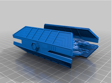 Estrela guerras gravata comandante comando navio tecarr 3d print model - Mito3D