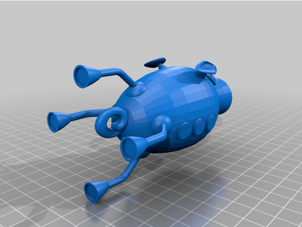 vaisseau spatial randonnée porcine fil fer 3d print model - Mito3D